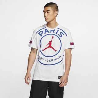 Tricouri Nike Paris Saint-Germain Logo Barbati Albi Albastru Regal Rosii | JDWH-05861